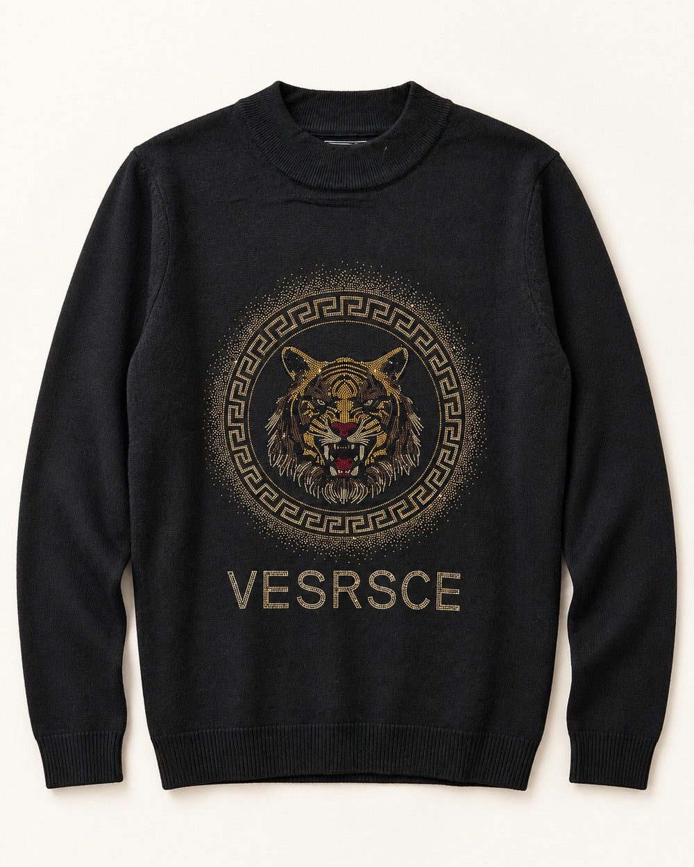 Black & Gold men's preloved crew-neck sweatshirt, VW-MS225