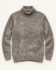 Taupe men's preloved roll-neck sweater, VW-MS248