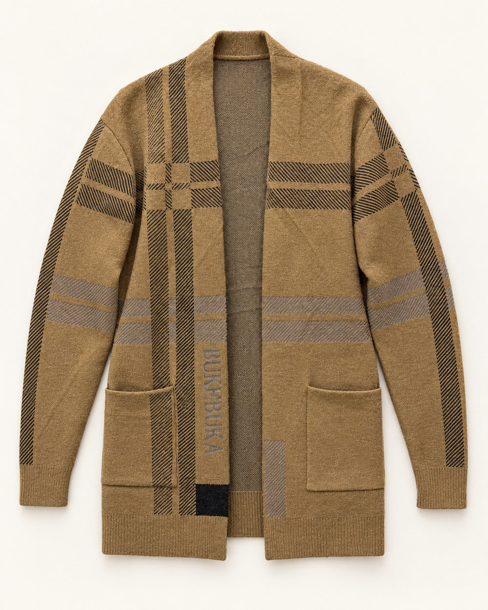 Camel & Brown men's preloved longline cardigan, VW-MS249