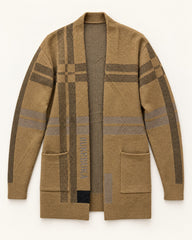 Camel & Brown men's preloved longline cardigan, VW-MS249
