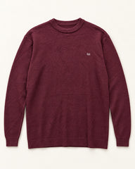 Burgundy men's preloved crew-neck sweater, VW-MS254