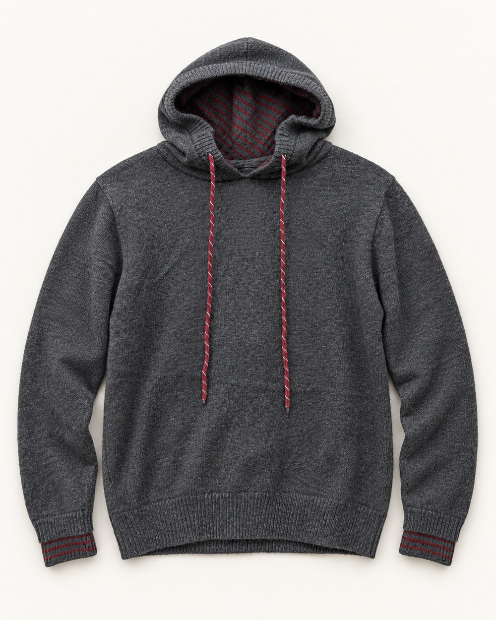 Charcoal men's preloved hooded sweater, VW-MS256