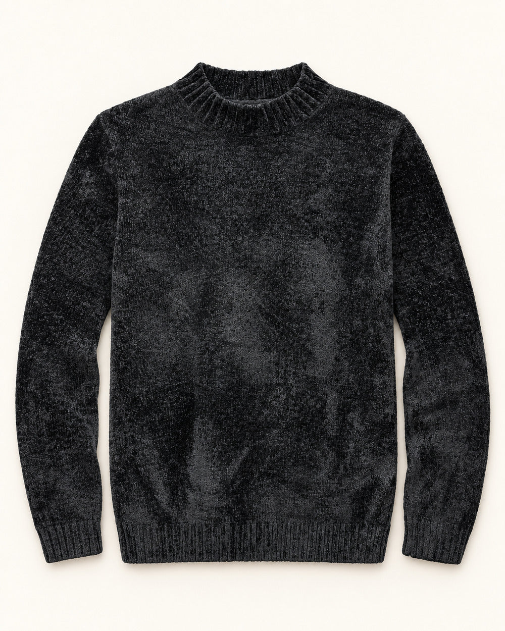 Black men's preloved crew-neck sweater, VW-MS261