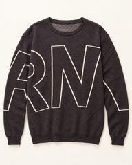 Brown & Cream men's preloved crew-neck sweater, VW-MS266