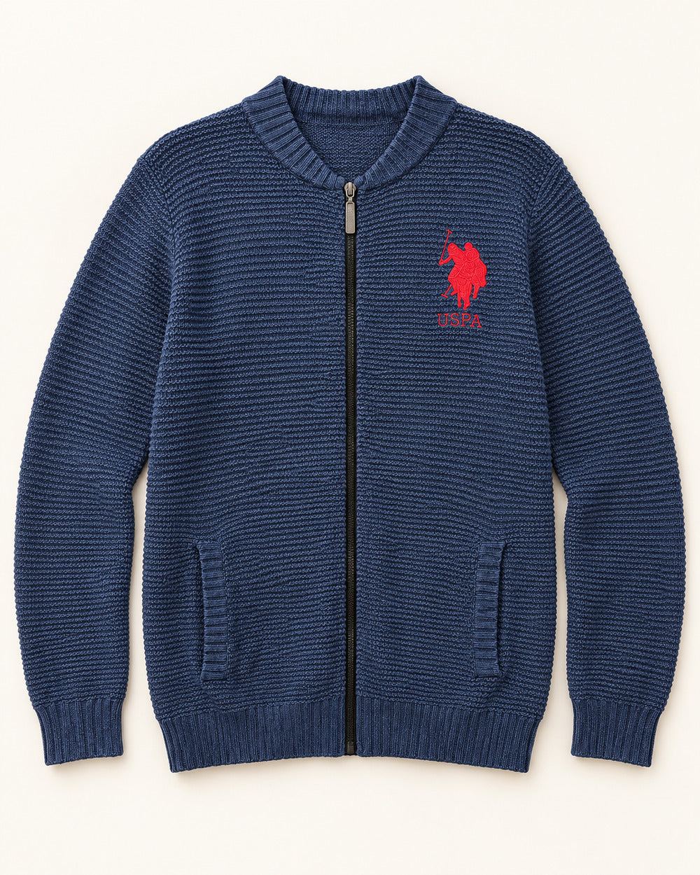 Royal Blue men's preloved zip cardigan, VW-MS278