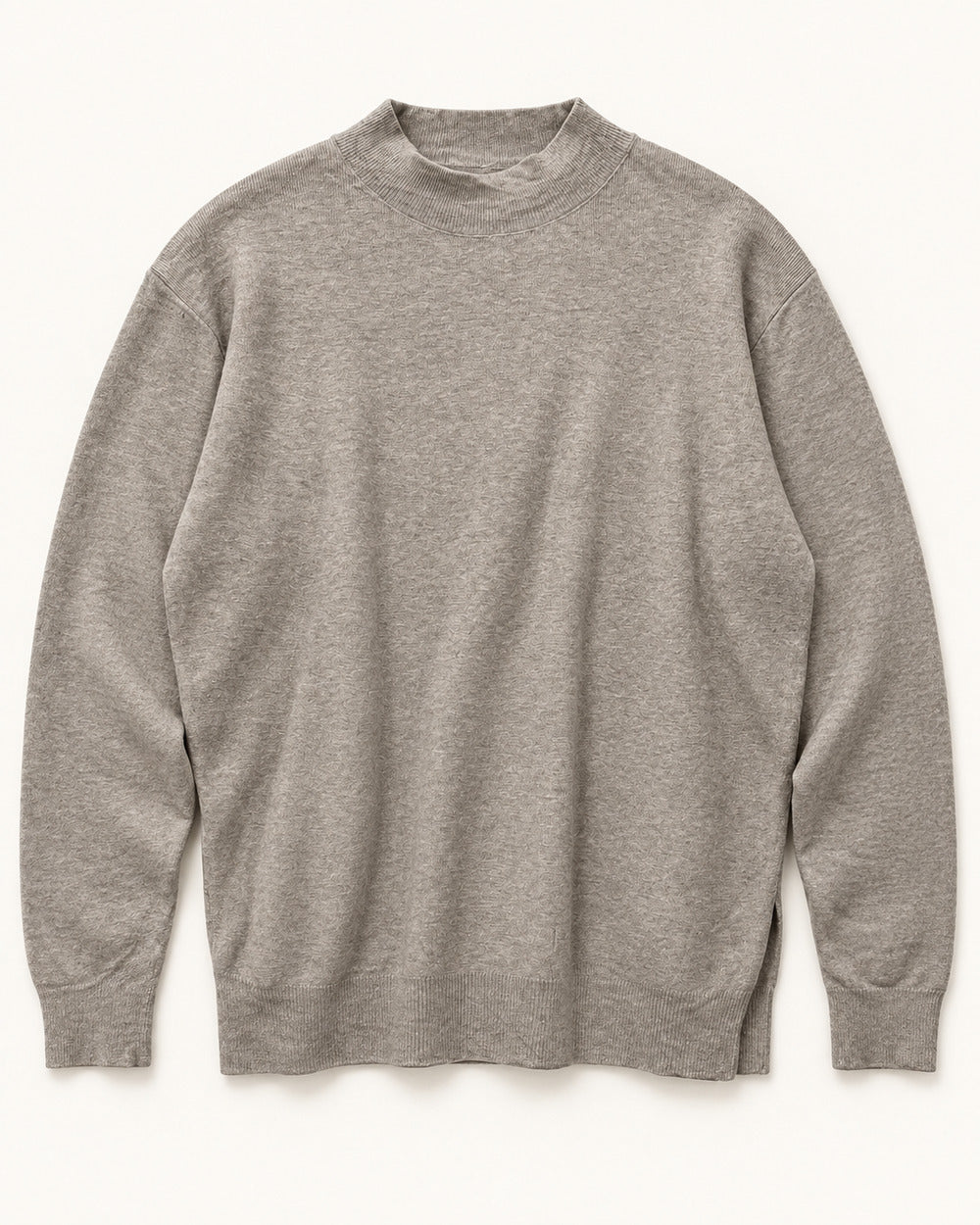 Light Taupe men's preloved mock-neck sweater, VW-MS288