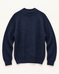 Navy men's preloved crew-neck sweater, VW-MS290