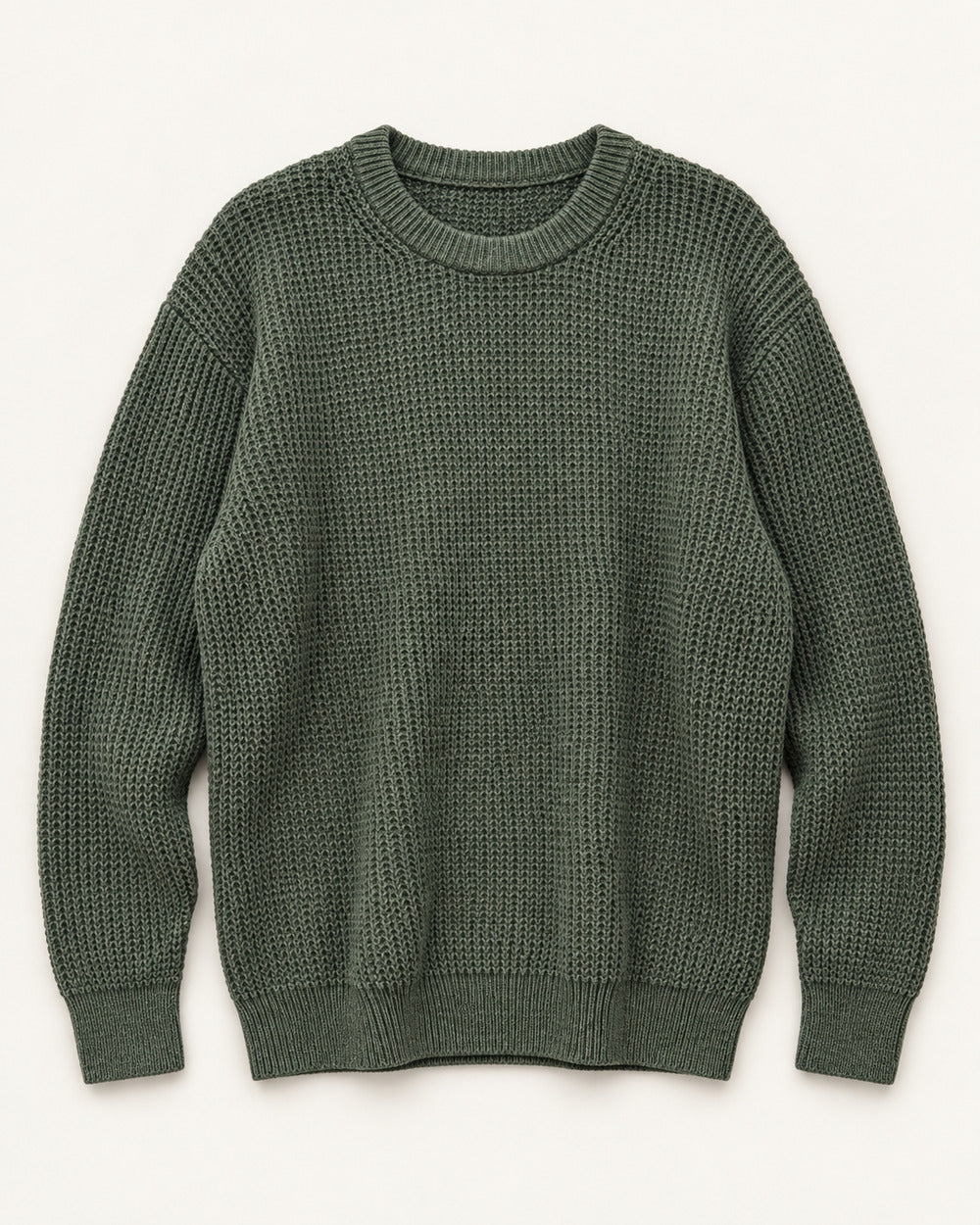 Olive Green men's preloved crew-neck sweater, VW-MS294