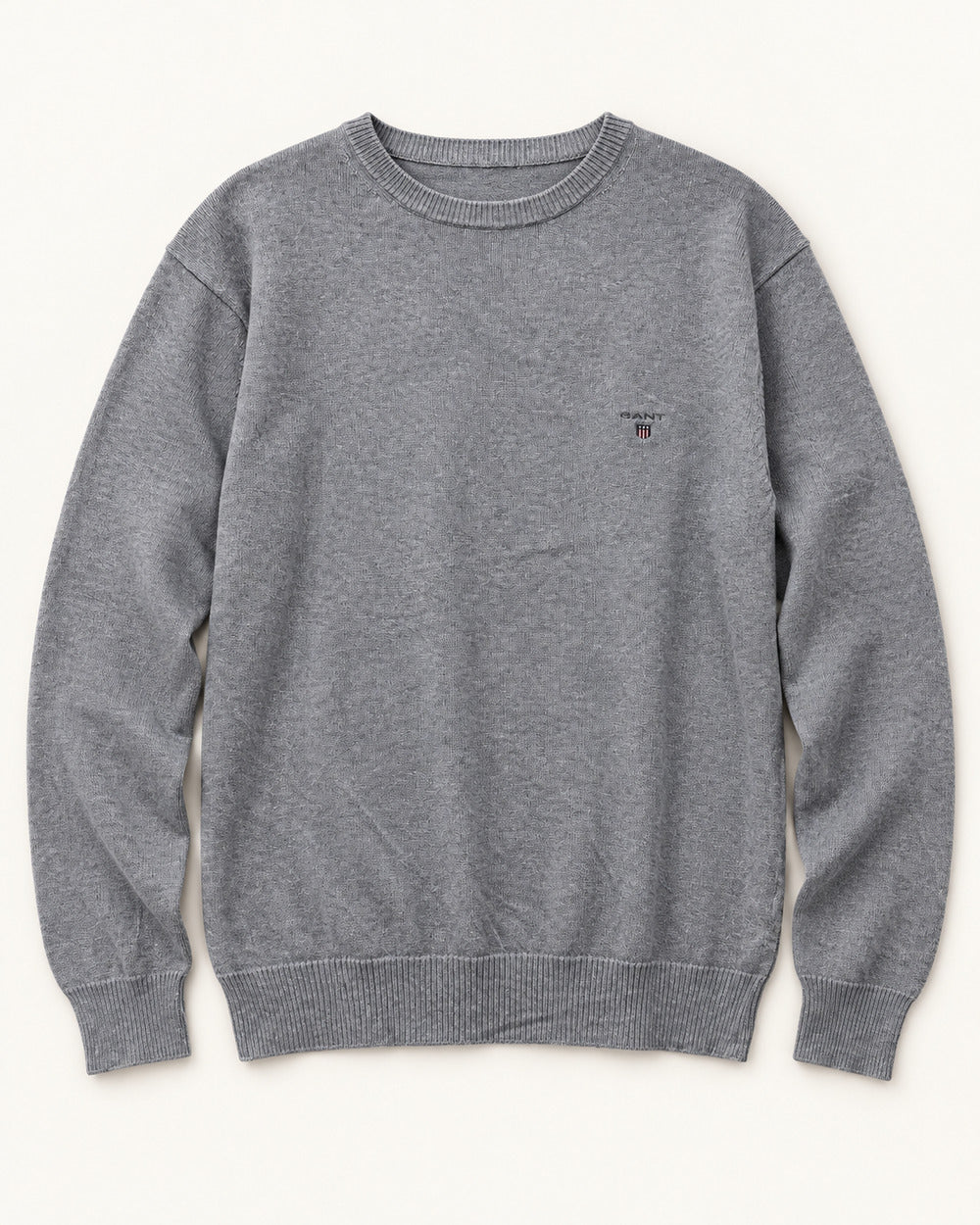 Light Grey men's preloved crew-neck sweatshirt, VW-MS297