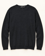 Black men's preloved crew-neck sweater, VW-MS303