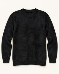 Black men's preloved v-neck sweater, VW-MS318