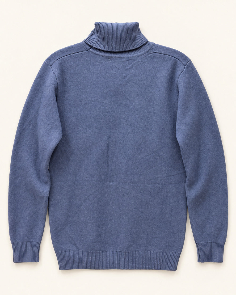 Periwinkle Blue men's preloved roll-neck sweater, VW-MS329