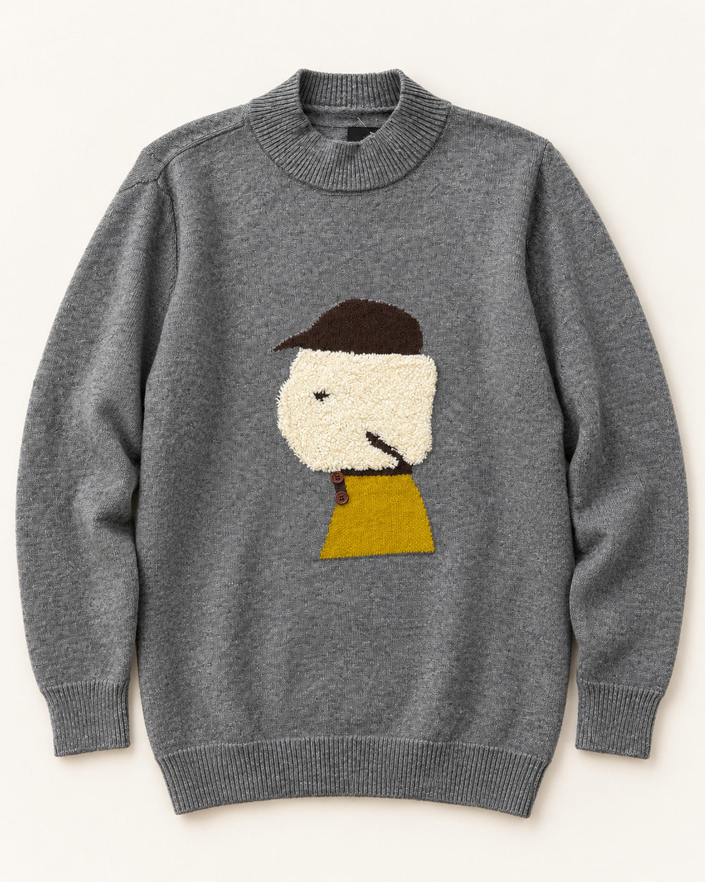 Grey men's preloved crew-neck sweater, VW-MS332