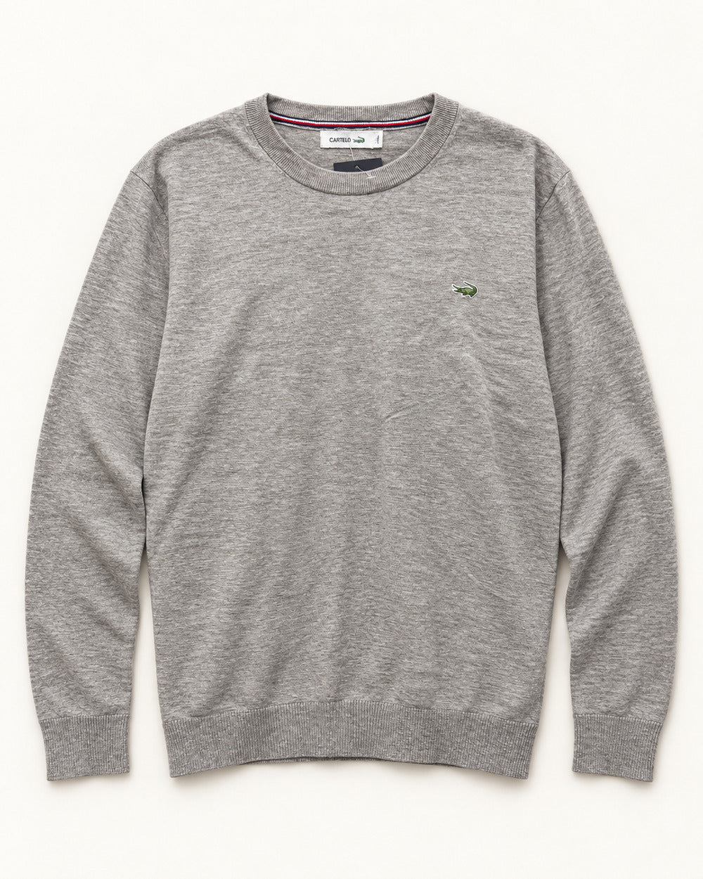 Light Grey men's preloved crew-neck sweater, VW-MS333