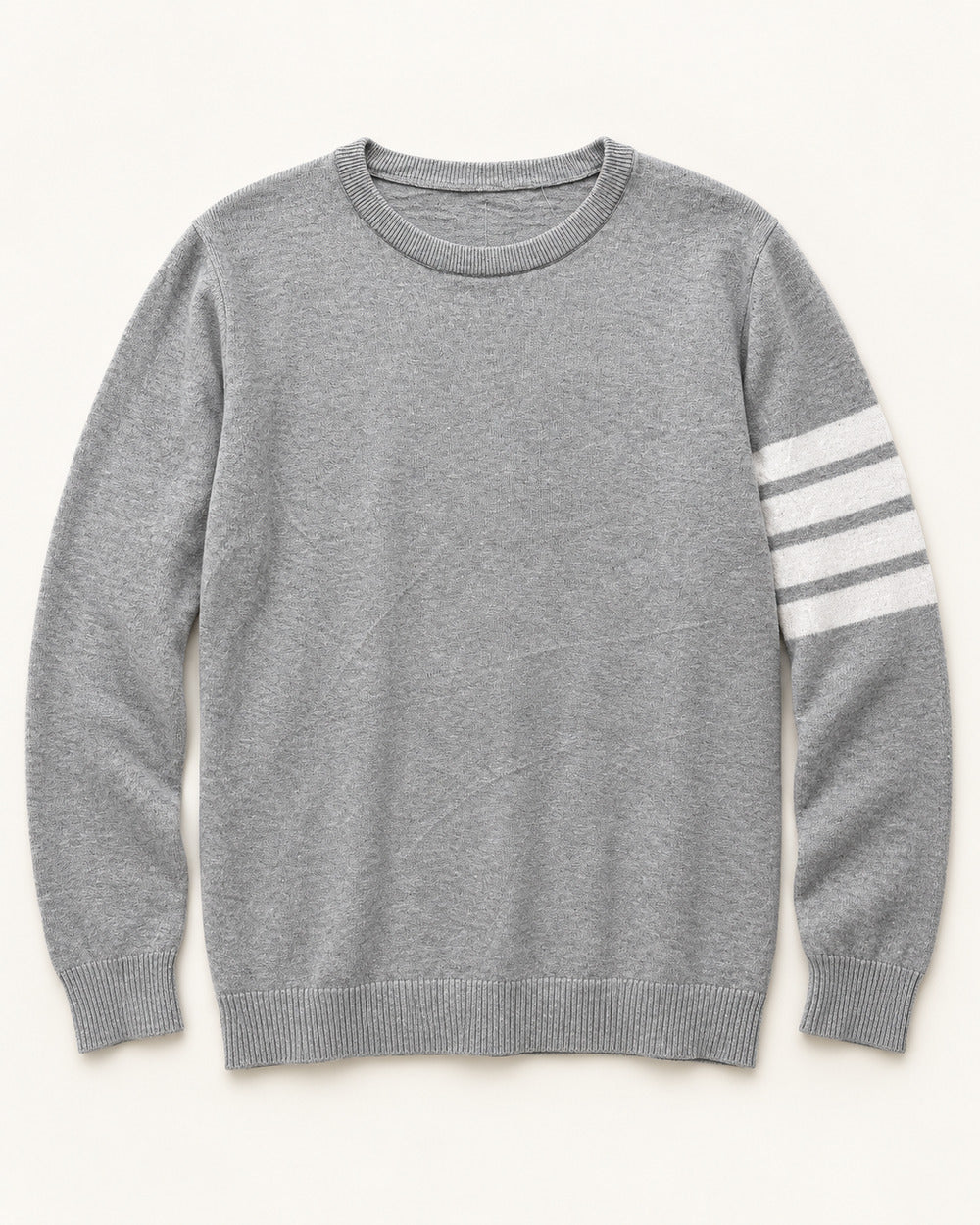 Light Grey men's preloved crew-neck sweater, VW-MS341