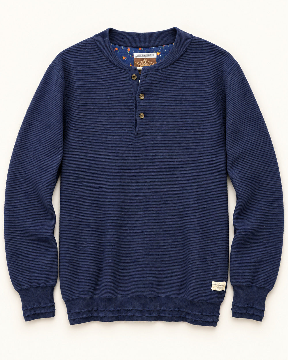 Navy men's preloved crew-neck sweater, VW-MS344