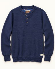 Navy men's preloved crew-neck sweater, VW-MS344