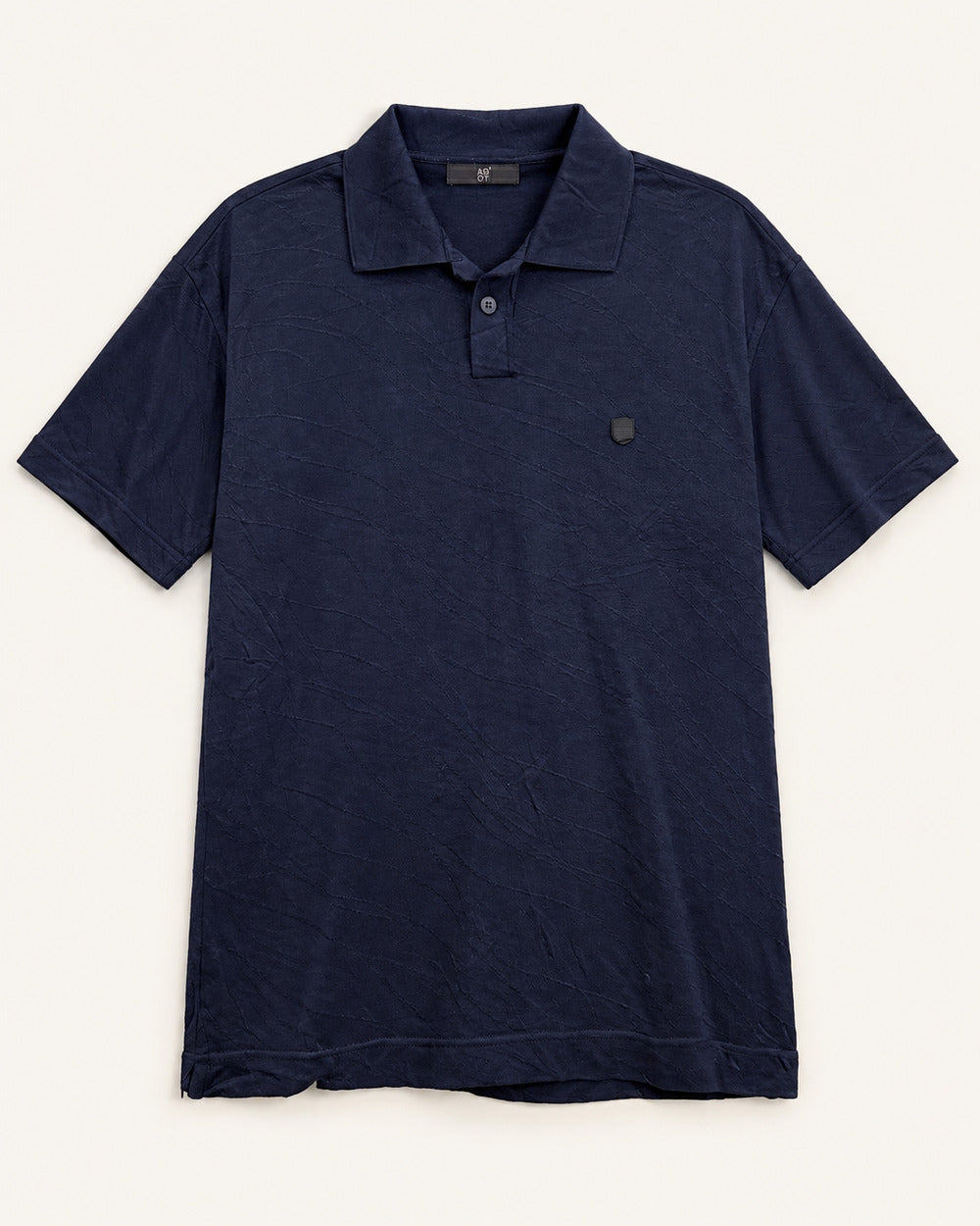 Navy men's preloved polo sweater, VW-MS42