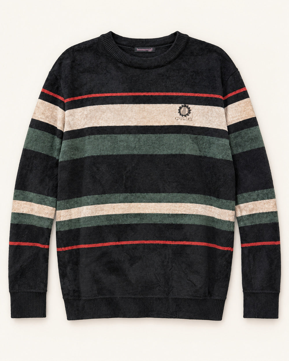 Charcoal & Multicolor men's preloved sweater, VW-MS53