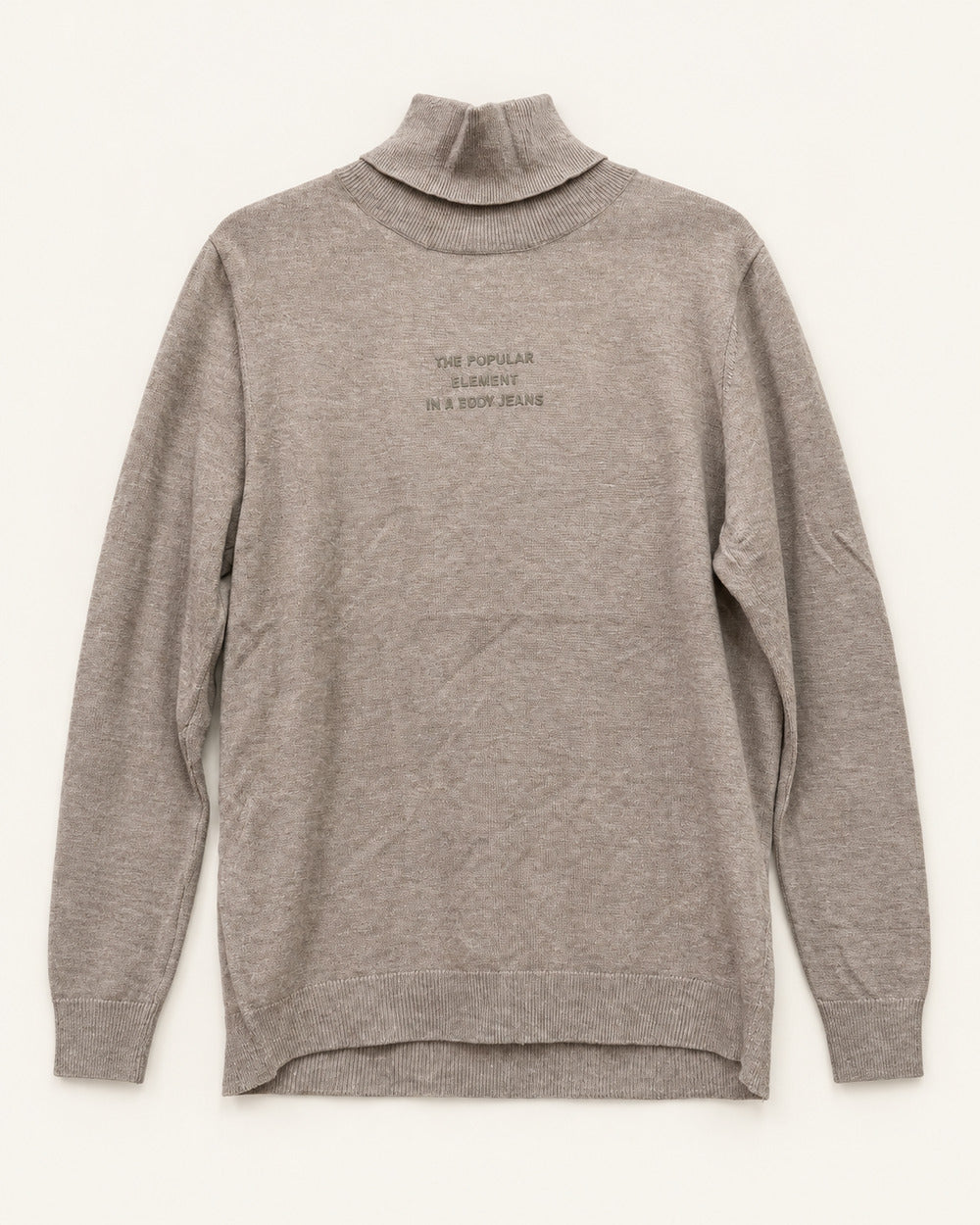 Taupe men's preloved turtleneck sweater, VW-MS55