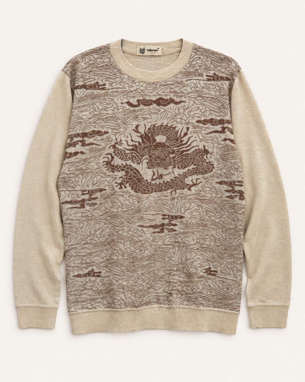 Beige men's preloved sweatshirt, VW-MS57