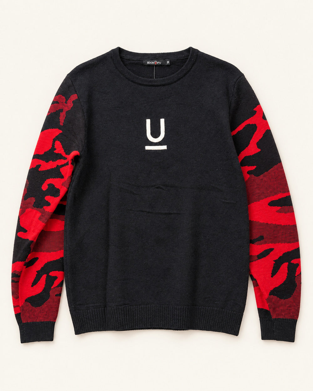 Black & Red men's preloved sweatshirt, VW-MS61