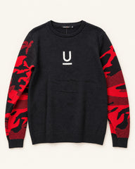 Black & Red men's preloved sweatshirt, VW-MS61