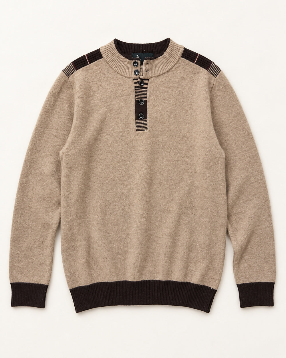 Beige & Black men's preloved sweater, VW-MS75