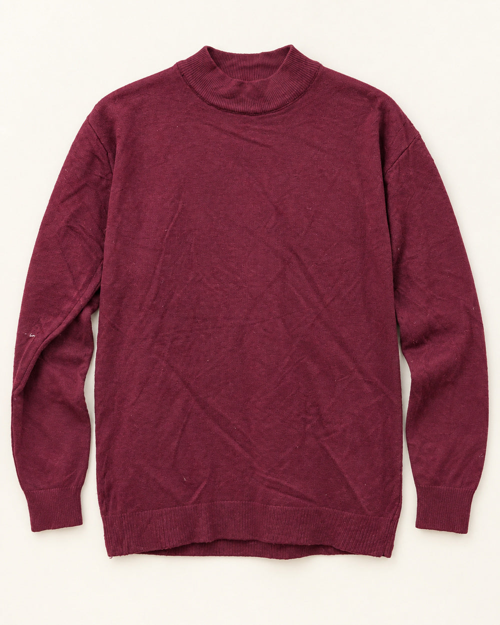Burgundy men's preloved turtleneck sweater, VW-MS83