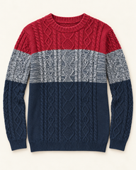 Red, Grey & Navy men's preloved sweater, VW-MS85