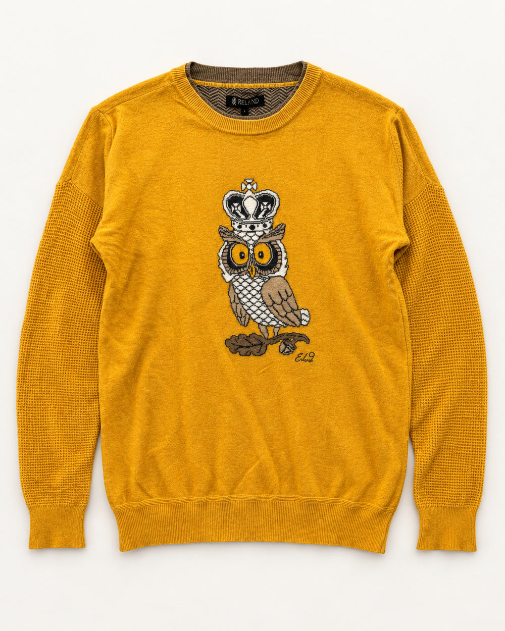 Mustard men's preloved sweater, VW-MS86