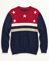 Red & Navy men's preloved sweater, VW-MS95