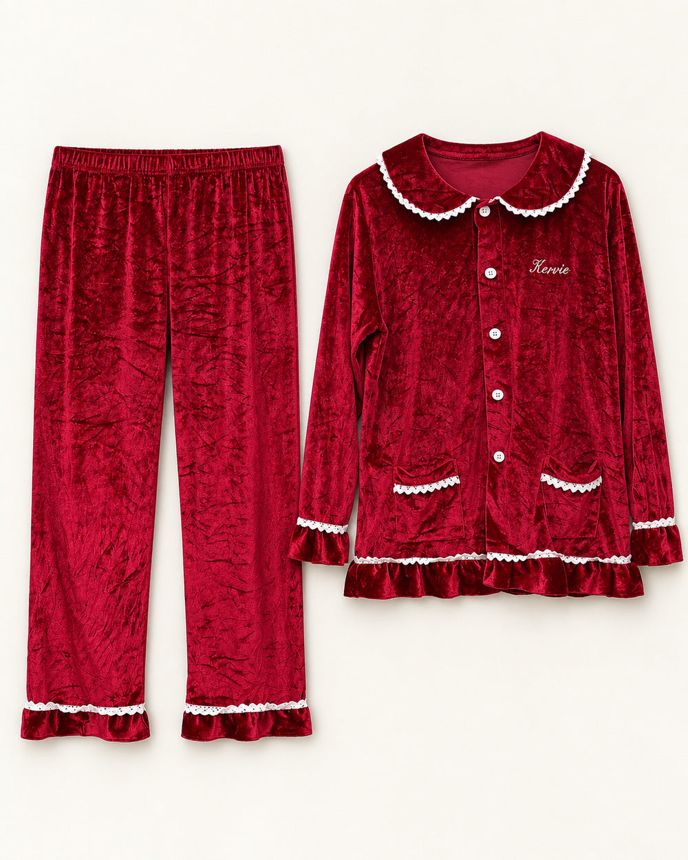 Red women's preloved night suit, VW-NS03