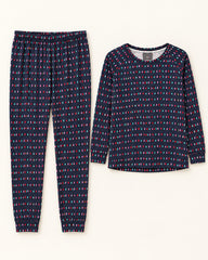 Navy & Red women's preloved night suit, VW-NS11