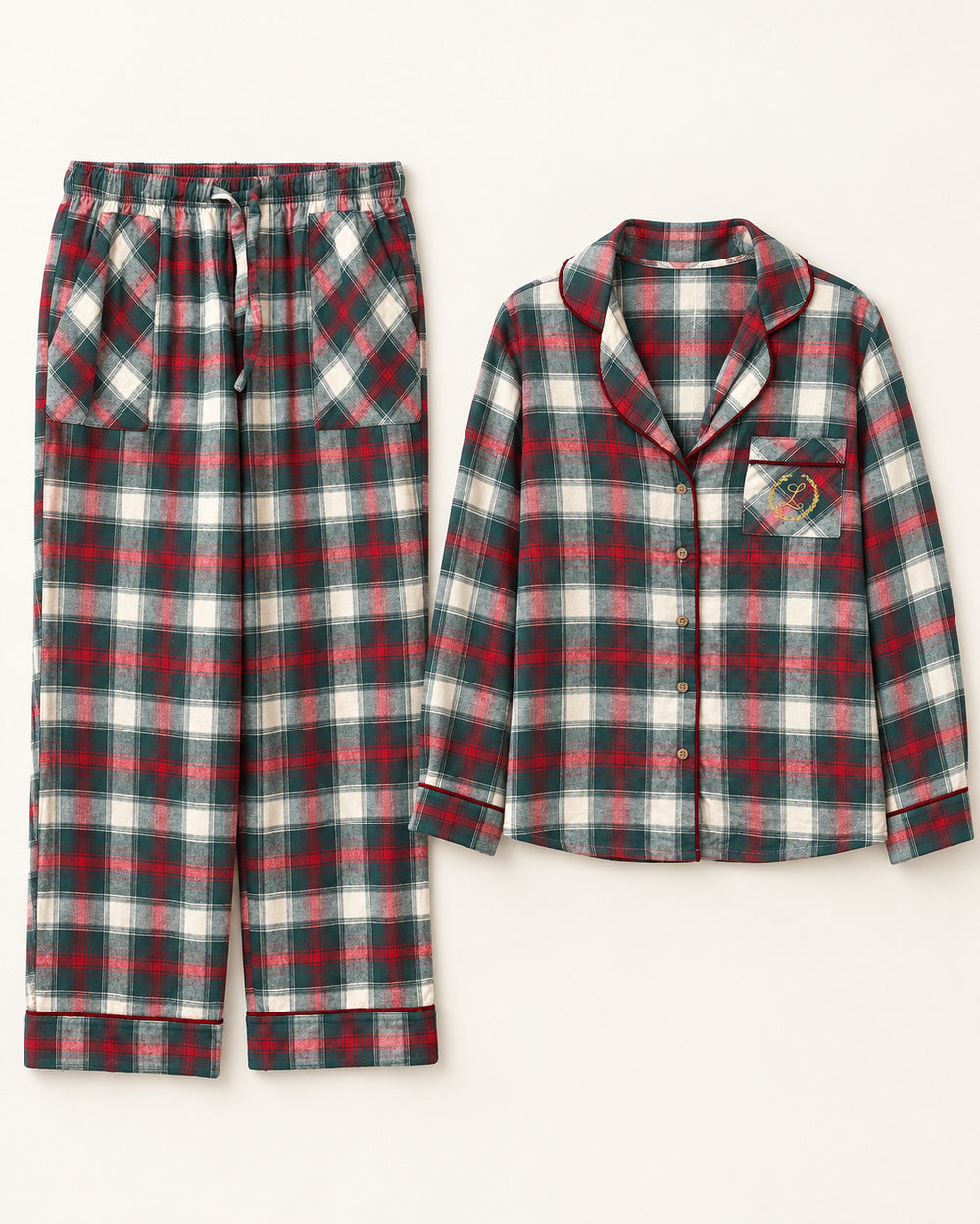 Red & Green women's preloved night suit, VW-NS75