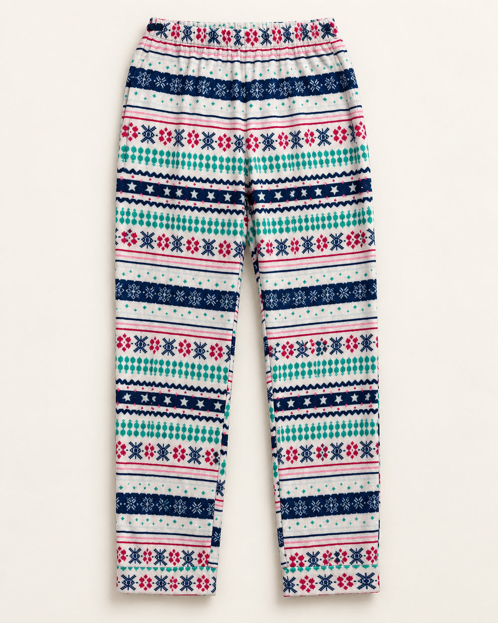 White & Multicolour women's preloved winter bottoms, VW-TR52