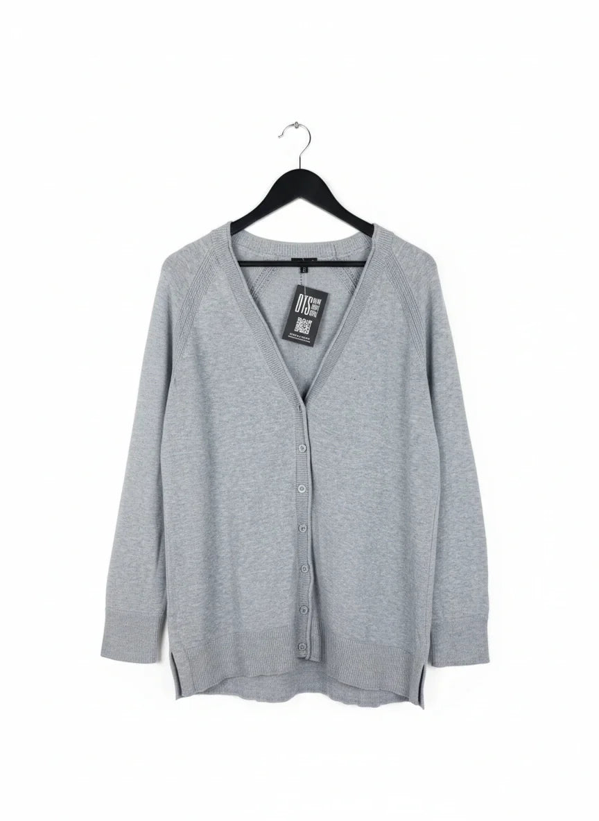 Premium Condition Winter Cardigans & Sweaters | Preloved Cut label | Gray Cotton | Thrift Shop for Women Karachi Pakistan | OTS