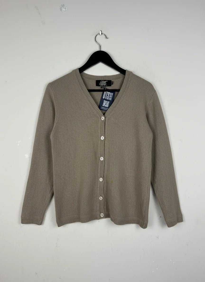 Preloved Excellent Winter Cardigans & Sweaters by Cut label, Brown Acrylic for Women - OTS Thrift Shop Islamabad Pakistan