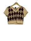 UK Imported secondhand Winter Crop Tops - Shein brand, Khaki Polyester, Premium condition, for Women - Online Thrift Store Islamabad Pakistan