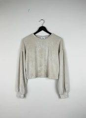 UK Imported secondhand Winter Crop Tops - George brand, Beige Cotton, Premium condition, for Women - Online Thrift Store Peshawar Pakistan