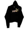 Preloved Premium Winter Crop Tops by Puma, Black Cotton for Women - OTS Thrift Shop Lahore Pakistan