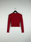 UK Imported secondhand Winter Crop Tops - PIMKIE brand, Red Cotton + Polyester, Excellent condition, for Women - Online Thrift Store Karachi Pakistan