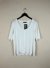 Secondhand Branded Winter Crop Tops by Dunnes, White Polyester fabric, Premium condition, for Women - Online Thrift Shop Islamabad Pakistan