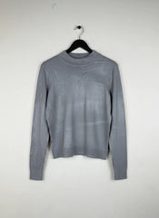 Secondhand Branded Winter Crop Tops by H&M, Grey Viscose fabric, Premium condition, for Women - Online Thrift Shop Karachi Pakistan