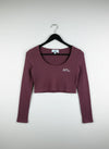 Shop Premium Winter Crop Tops by sixty june | Preloved Branded Clothes | Maroon cotton | Women | OTS Thrift Store Islamabad Pakistan