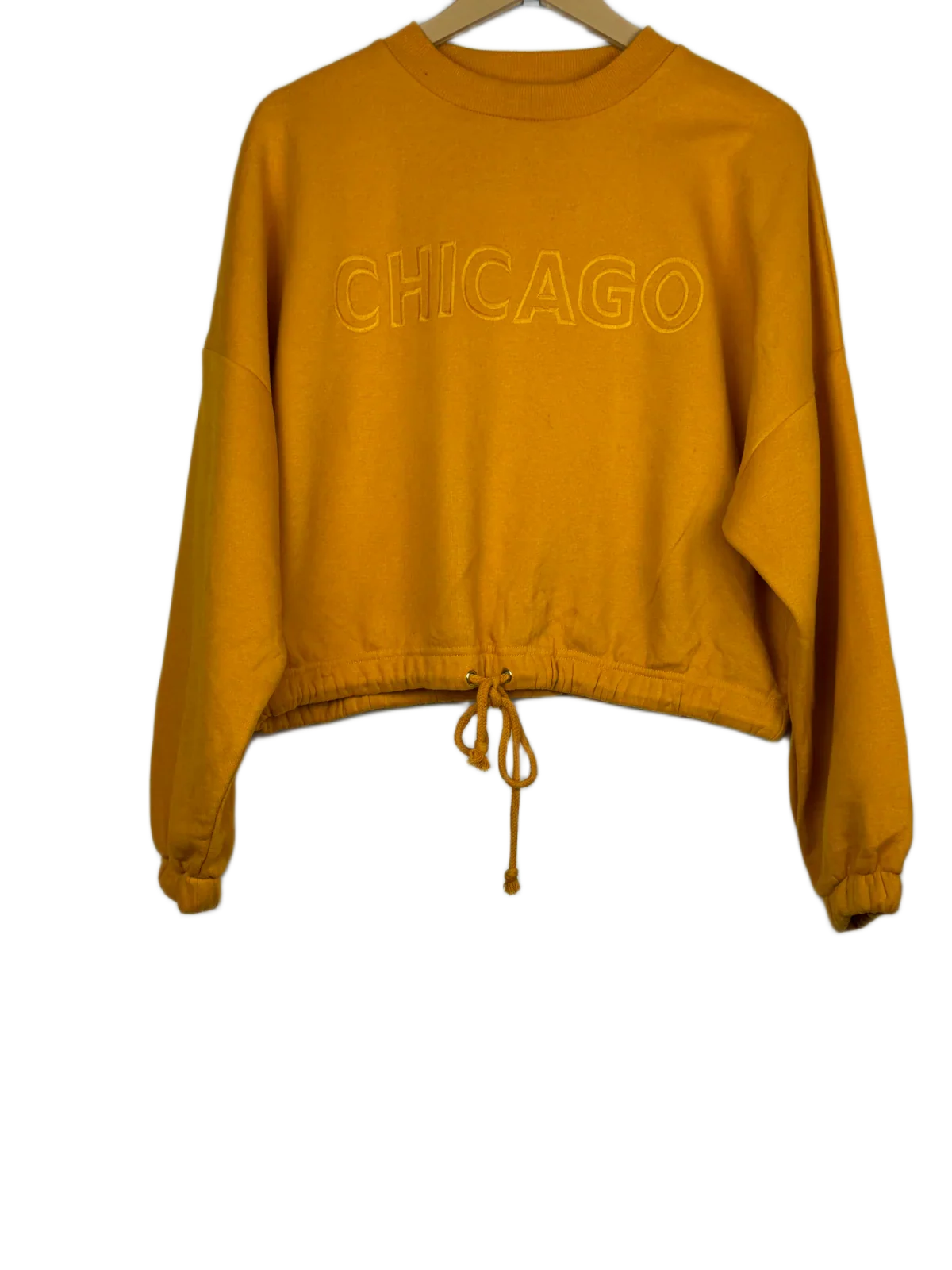 UK Imported secondhand Winter Crop Tops - Primark brand, Mustered Polyester, Premium condition, for Women - Online Thrift Store Peshawar Pakistan