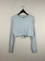 Winter Crop Tops | gymshark | Preloved Branded | dove white Cotton | Premium | OTS Thrift Store Karachi Pakistan