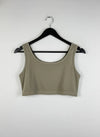 UK Imported secondhand Winter Crop Tops - Unknown brand, Brown Polyester, Premium condition, for Women - Online Thrift Store Lahore Pakistan