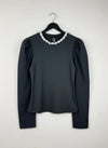 Winter Crop Tops | Shein | Preloved Branded | Black Cotton + Polyester | Premium | OTS Thrift Store Karachi Pakistan