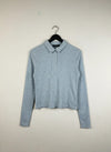 Winter Crop Tops | New Look | Preloved Branded | Gray Cotton + Polyester | Premium | OTS Thrift Store Lahore Pakistan